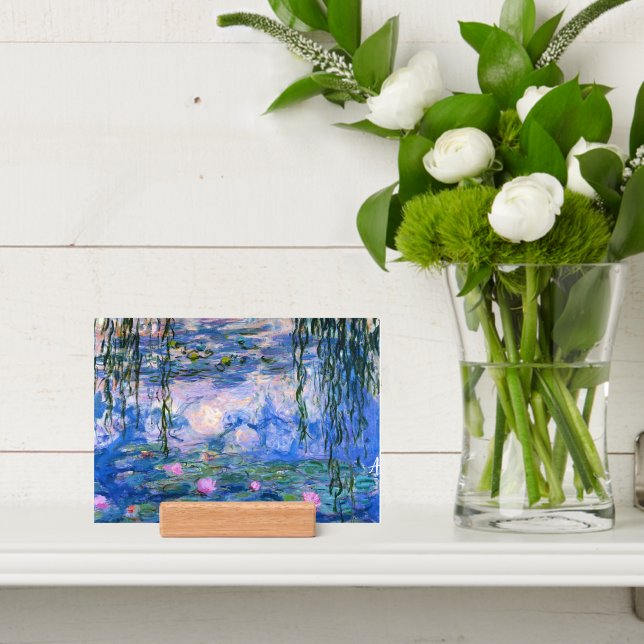Claude Monet Shades of Blue Water Lilies Print  Holder (Insitu 4)