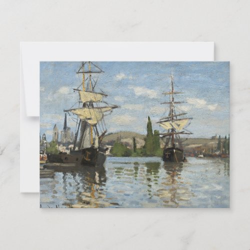 Claude Monet Ships on the Seine River Travel Art