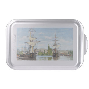 Claude Monet. Ships Riding on the Seine at Rouen Cake Pan
