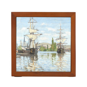 Claude Monet. Ships Riding on the Seine at Rouen Desk Organizer