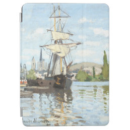 Claude Monet. Ships Riding on the Seine at Rouen iPad Air Cover