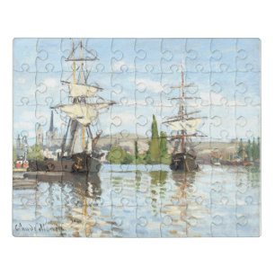 Claude Monet. Ships Riding on the Seine at Rouen Jigsaw Puzzle