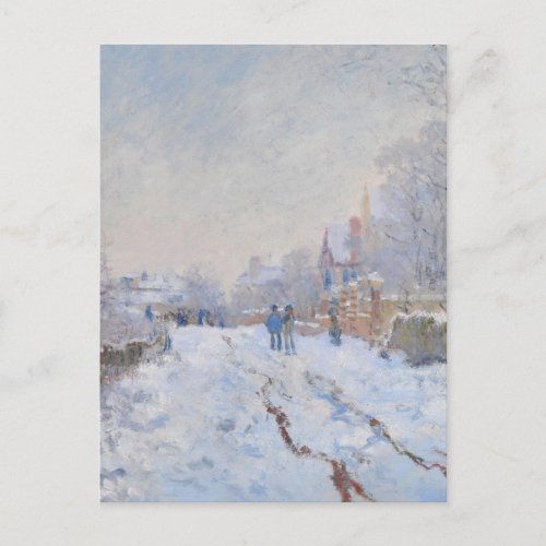 Claude Monet  Snow at Argenteuil Postcard