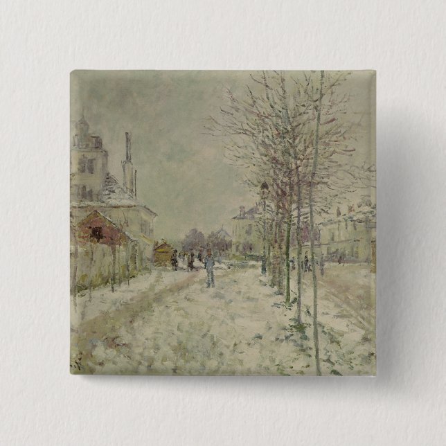 Claude Monet | Snow Effect Button (Front)