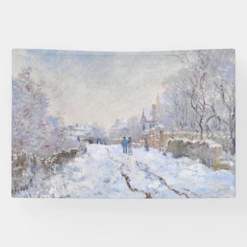 Claude Monet _ Snow Scene at Argenteuil Banner