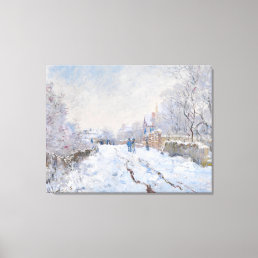 Claude Monet - Snow Scene at Argenteuil Canvas Print