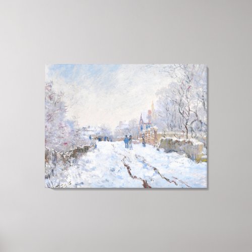 Claude Monet _ Snow Scene at Argenteuil Canvas Print