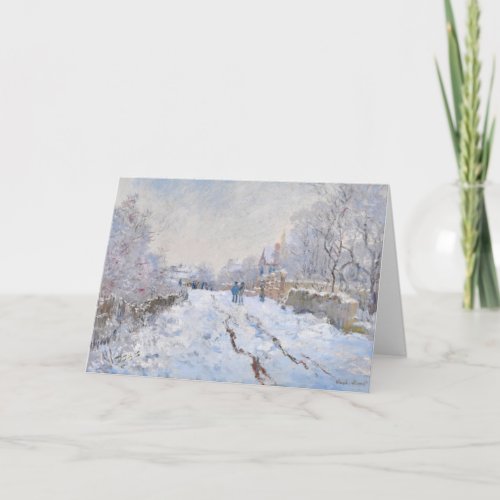 Claude Monet _ Snow Scene at Argenteuil Card