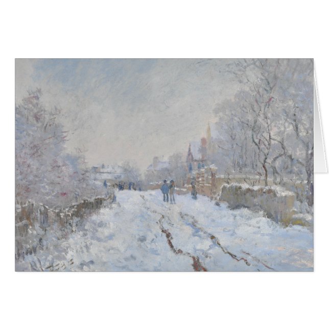 Claude Monet - Snow Scene at Argenteuil Cards (Front Horizontal)