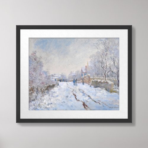 Claude Monet _ Snow Scene at Argenteuil Framed Art