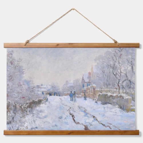 Claude Monet _ Snow Scene at Argenteuil Hanging Tapestry