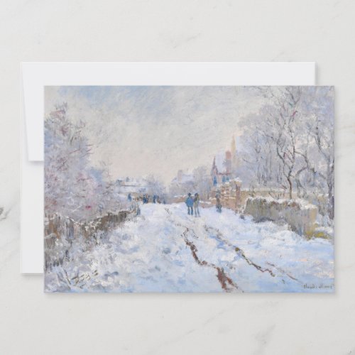 Claude Monet _ Snow Scene at Argenteuil Invitation