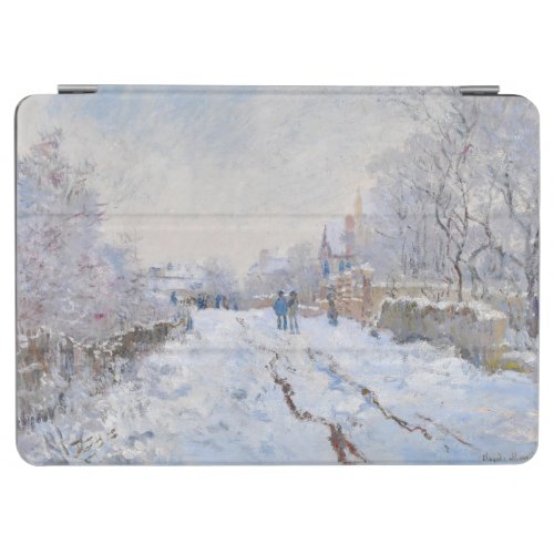 Claude Monet _ Snow Scene at Argenteuil iPad Air Cover