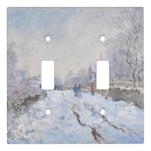 Claude Monet - Snow Scene at Argenteuil Light Switch Cover