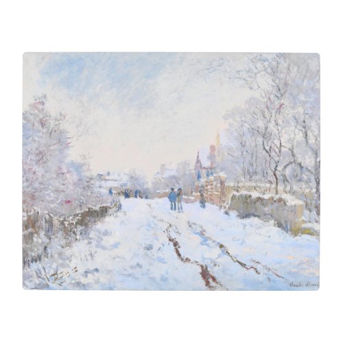 Claude Monet _ Snow Scene at Argenteuil Metal Print