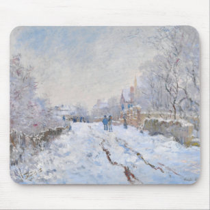 Claude Monet - Snow Scene at Argenteuil Mouse Pad