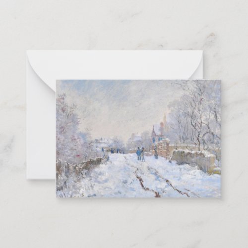Claude Monet _ Snow Scene at Argenteuil Note Card