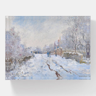 Claude Monet - Snow Scene at Argenteuil Paperweight