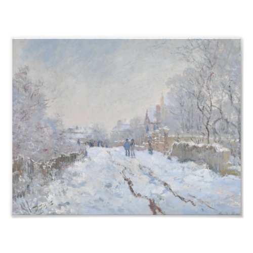 Claude Monet _ Snow Scene at Argenteuil Photo Print