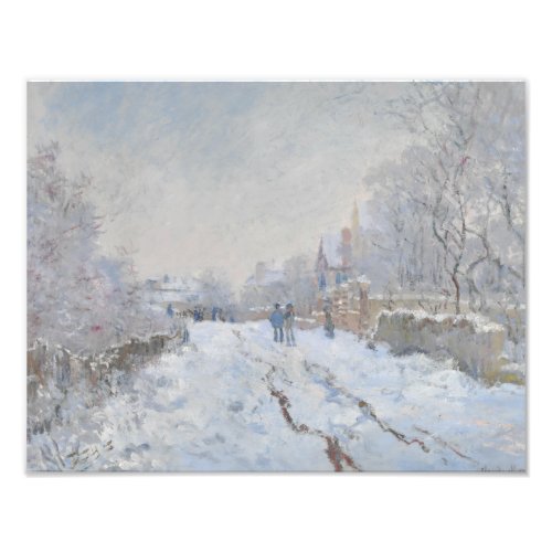 Claude Monet _ Snow Scene at Argenteuil Photo Print