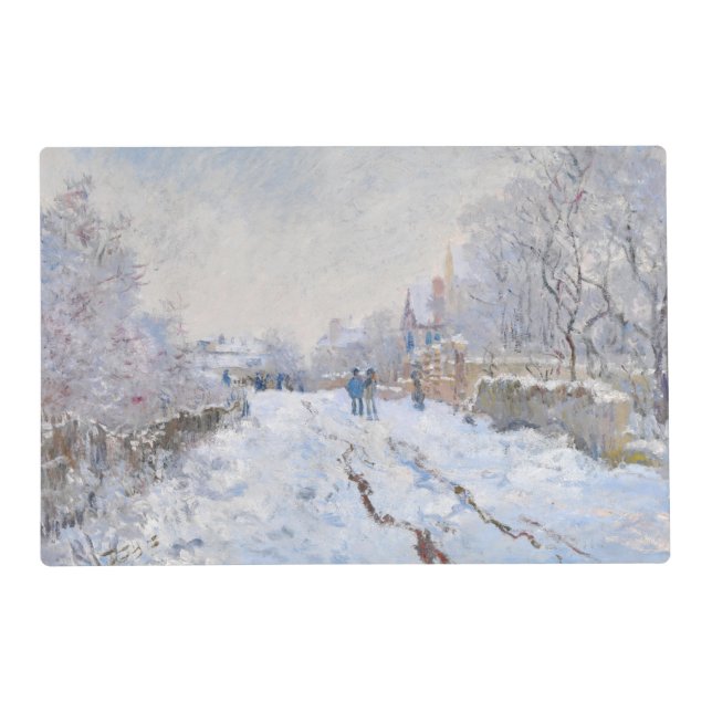 Claude Monet - Snow Scene at Argenteuil Placemat (Front)
