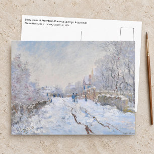 Claude Monet - Snow Scene at Argenteuil Postcard