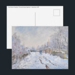 Claude Monet - Snow Scene at Argenteuil Postcard<br><div class="desc">Snow Scene at Argenteuil / Rue sous la neige,  Argenteuil - Claude Monet,  1875</div>