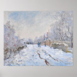 Claude Monet - Snow Scene at Argenteuil Poster<br><div class="desc">Snow Scene at Argenteuil / Rue sous la neige,  Argenteuil - Claude Monet,  1875</div>
