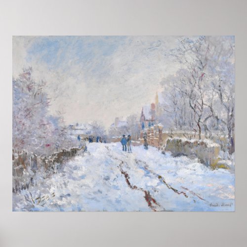 Claude Monet _ Snow Scene at Argenteuil Poster