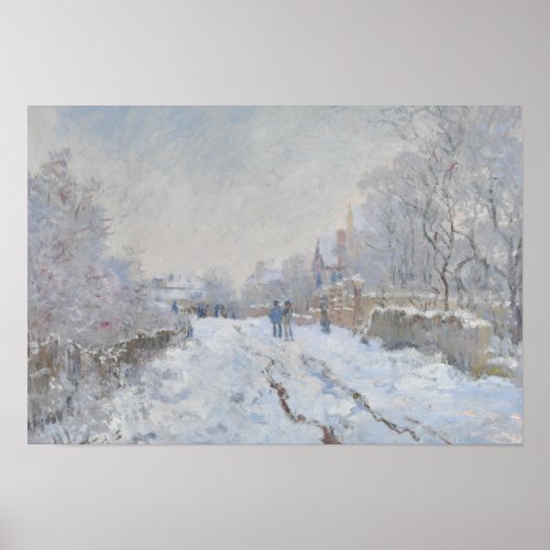 Claude Monet _ Snow Scene at Argenteuil Poster