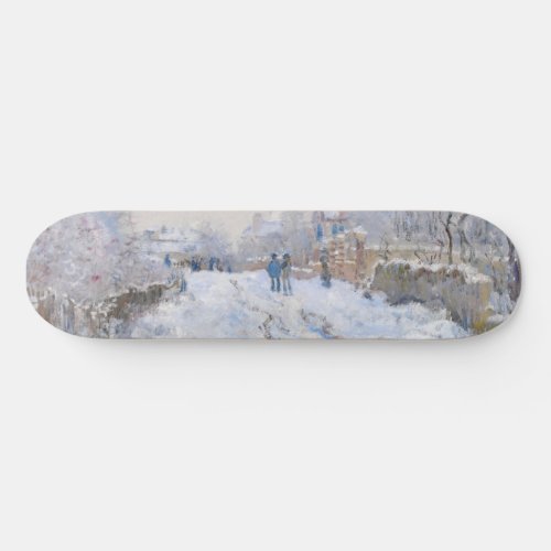 Claude Monet _ Snow Scene at Argenteuil Skateboard
