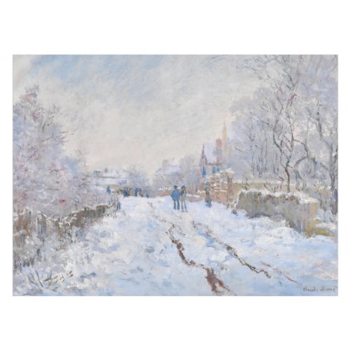 Claude Monet _ Snow Scene at Argenteuil Tablecloth