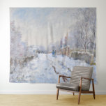 Claude Monet - Snow Scene at Argenteuil Tapestry<br><div class="desc">Snow Scene at Argenteuil / Rue sous la neige,  Argenteuil - Claude Monet,  1875</div>