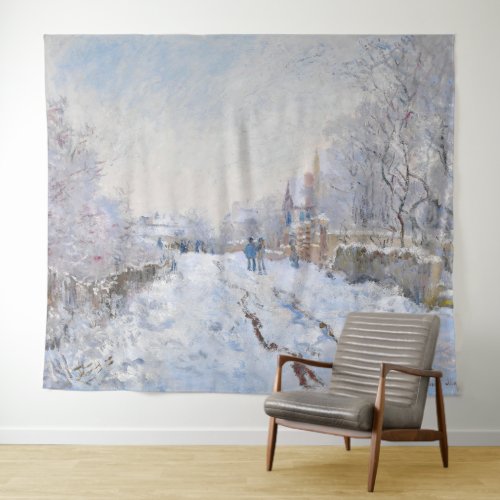 Claude Monet _ Snow Scene at Argenteuil Tapestry