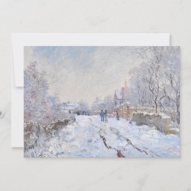 Claude Monet - Snow Scene at Argenteuil Thank You Card (Front)