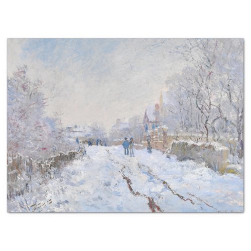 Claude Monet _ Snow Scene at Argenteuil Tissue Paper