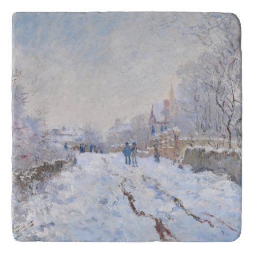 Claude Monet _ Snow Scene at Argenteuil Trivet