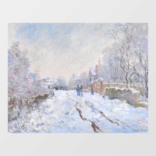 Claude Monet _ Snow Scene at Argenteuil Window Cling