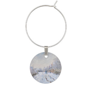 Claude Monet - Snow Scene at Argenteuil Wine Charm