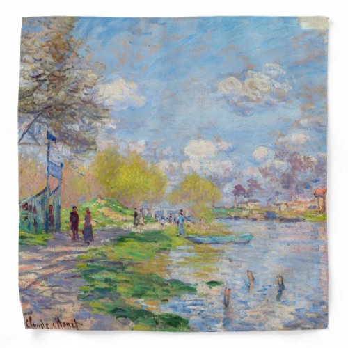 Claude Monet _ Spring by the Seine Bandana