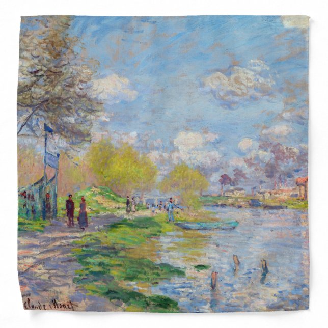 Claude Monet - Spring by the Seine Bandana (Front)
