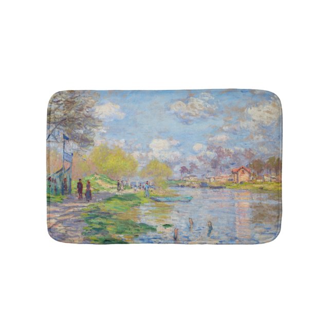 Claude Monet - Spring by the Seine Bath Mat (Front)