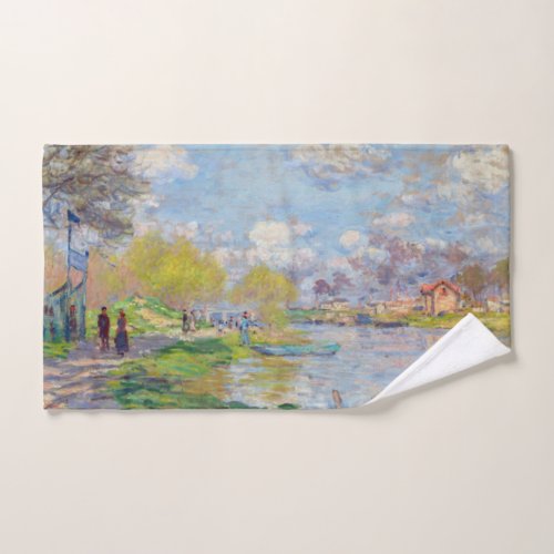 Claude Monet _ Spring by the Seine Bath Towel Set