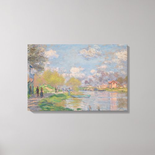 Claude Monet _ Spring by the Seine Canvas Print