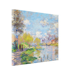 Claude Monet - Spring by the Seine Canvas Print