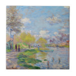 Claude Monet - Spring by the Seine Ceramic Tile<br><div class="desc">Spring by the Seine - Claude Monet,  1875</div>