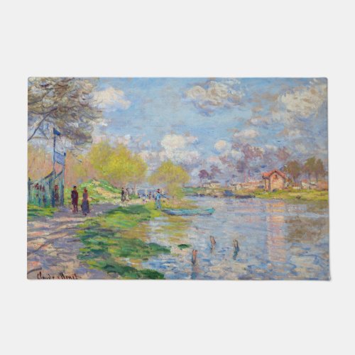 Claude Monet _ Spring by the Seine Doormat