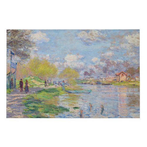 Claude Monet _ Spring by the Seine Faux Canvas Print