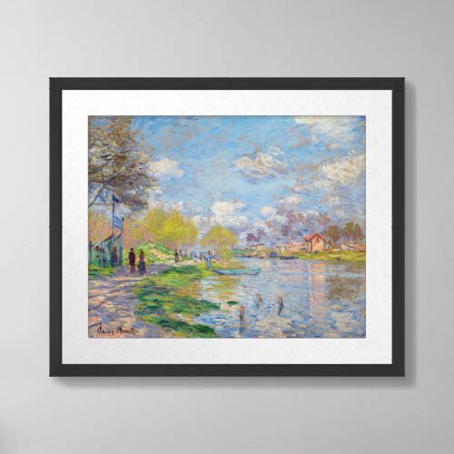 Claude Monet _ Spring by the Seine Framed Art