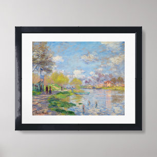 Claude Monet - Spring by the Seine Framed Art